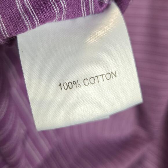 Masters Peter Millar Short Sleeve Polo Shirt Performance Cotton Purple Yellow L - Picture 5 of 7